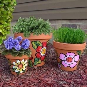 Painted Flower Pots