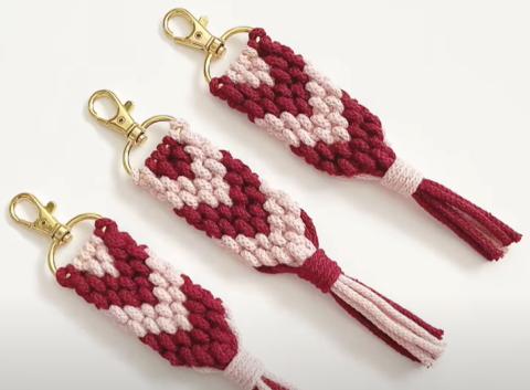 Macrame Backpack Keychains