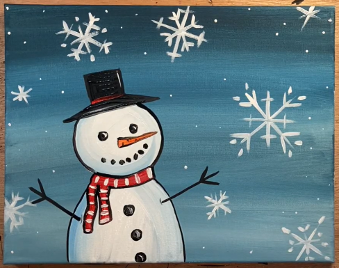 Snowman Paint Along